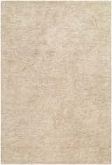 Close-up of the Lnahhe Abstract Modern Hand Tufted Wool Area Rug. Beige, cream, and sandstone tones with subtle abstract pattern. Design-Rectangle-576