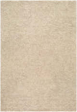 Close-up of the Fupue Beige Abstract Hand Tufted Wool Area Rug showing the subtle pattern and soft, textured wool. Design-Rectangle-576