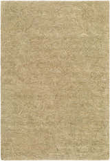 Close-up of the Neutral Edit Handmade Rachel Zoe x LIVABLISS RZNE-2303 Area Rug. Tan, beige, and sandstone wool with subtle pattern. Design-Rectangle-576