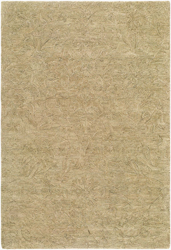 Close-up of the Neutral Edit Handmade Rachel Zoe x LIVABLISS RZNE-2303 Area Rug. Tan, beige, and sandstone wool with subtle pattern. Design-Rectangle-576