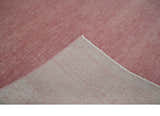 Solid Pink Custom Made Modern Contemporary Hand knotted wool Area Rug