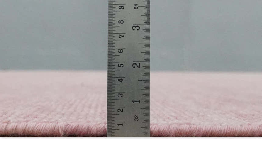 Solid Pink Custom Made Modern Contemporary Hand knotted wool Area Rug