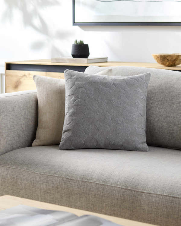 Paniz Medium Gray Throw Pillow - Clearance
