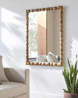 Xevae Camel Wood Mirror