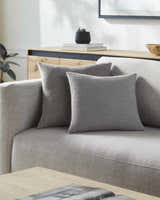 Tevin Medium Gray Throw Pillow - Clearance