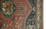Traditional floral Rust, Charcoal and Beige Mamluk design Custom Made wool Area Rug