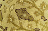 Traditional Oushak Design Gold And Brown 3x12 Hand Knotted Wool Area Rug