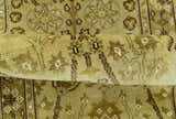 Traditional Oushak Design Gold And Brown 3x12 Hand Knotted Wool Area Rug
