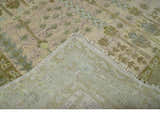 Tree of life Beige, Purple and Olive Hand Knotted Traditional Floral Custom Made wool rug