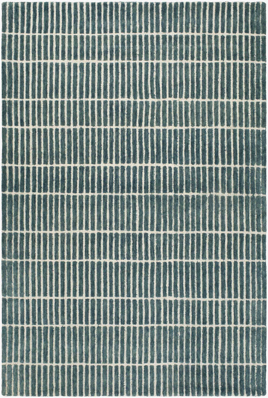 Sample Finial Blue Wool Area Rug
