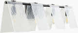 Rich Light Gray Modern Wall Sconce with glass details for hallway or bedroom lighting