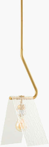 Tan Modern Pendant Light with glass details for kitchen islands or dining areas