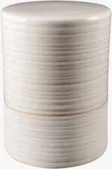 Elora Cream Minimalist Cylindrical Ceramic Outdoor Garden Stool
