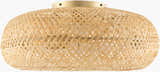 Orange Coastal Chandelier with woven details for dining or living rooms