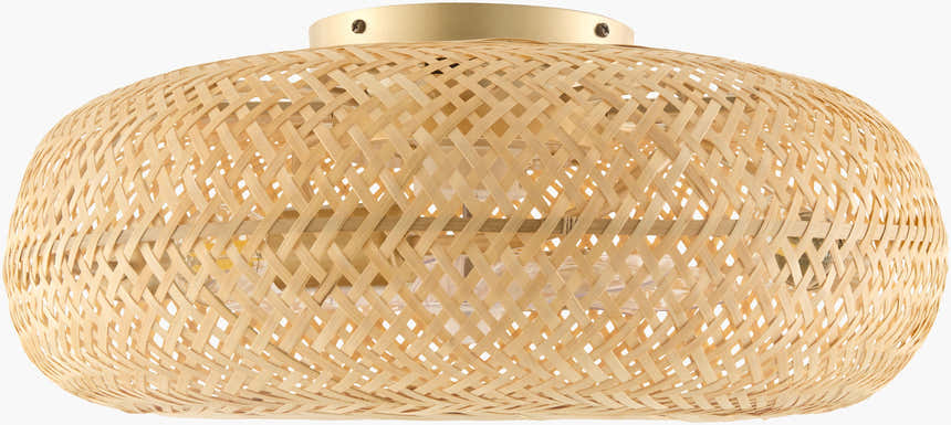 Orange Coastal Chandelier with woven details for dining or living rooms
