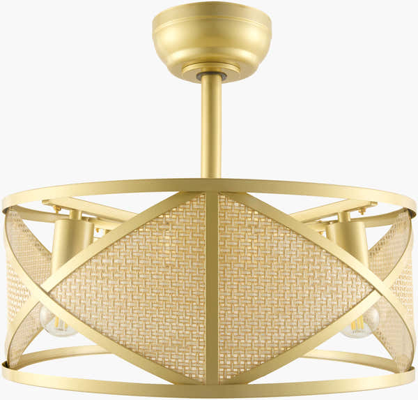 Tan Coastal Chandelier with rattan details for dining or living rooms
