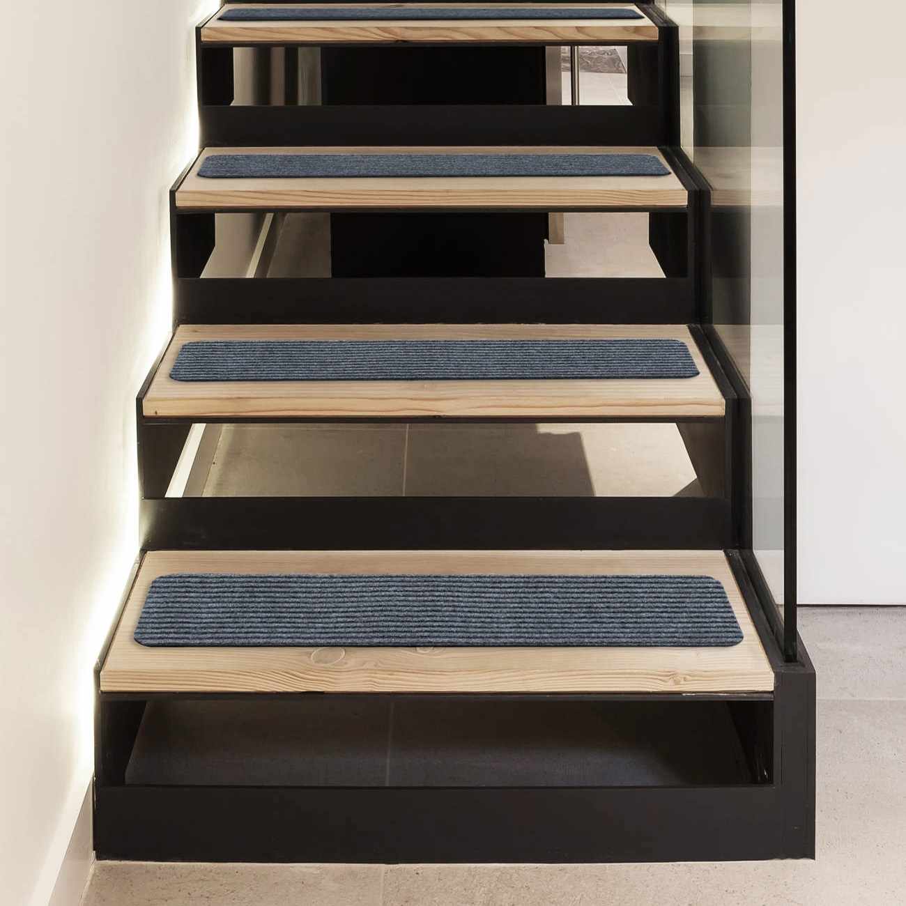 Basic Stair Tread Rugs, Light Gray - Clearance