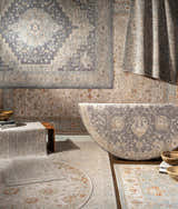 Multiple Phyllis Thick Luxe Statement Rugs in a variety of shapes, colors, and patterns. Styleshot