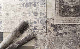 Encinal Area Carpet clearance rugs in light beige, brown, slate, and olive with a contemporary abstract design. Styleshot