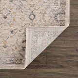 Close-up of Annie Cream Textured Rug showing cotton weave, traditional pattern, and color variations. Fold