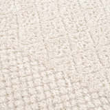 Close up of the textured, ivory pile of the Julio Ivory Area Rug. Texture