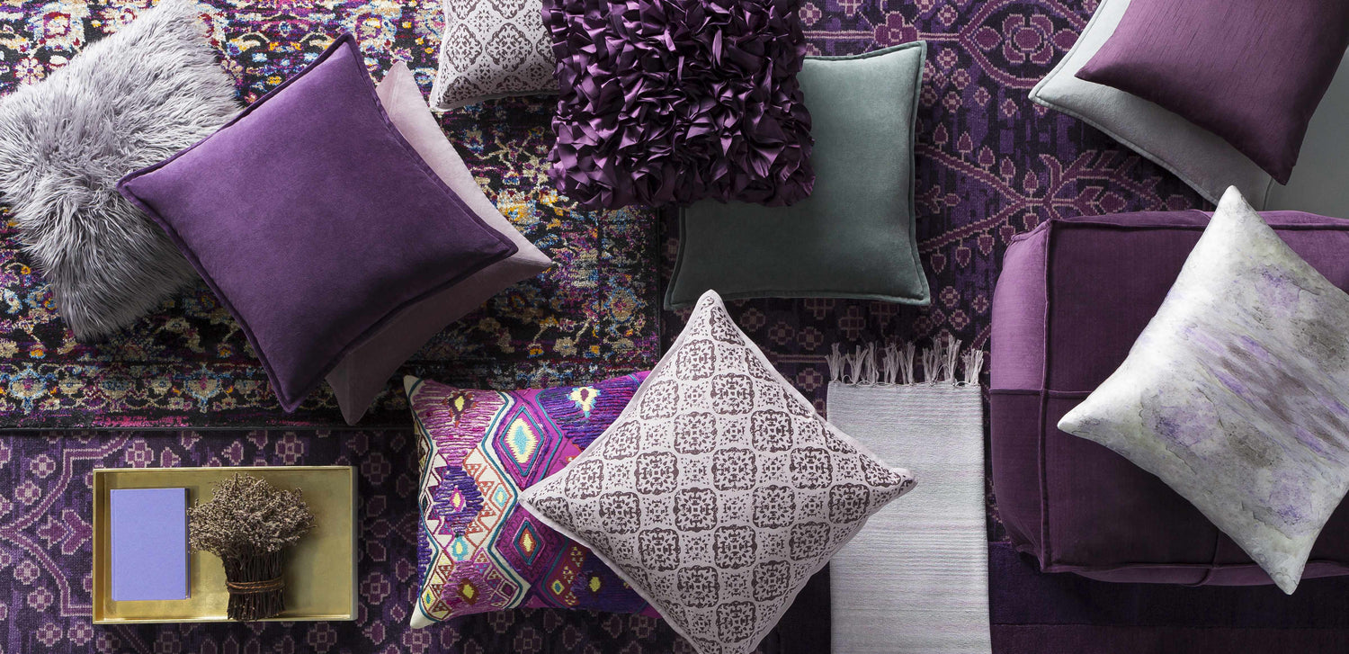 Seffner Mauve Square Throw Pillow