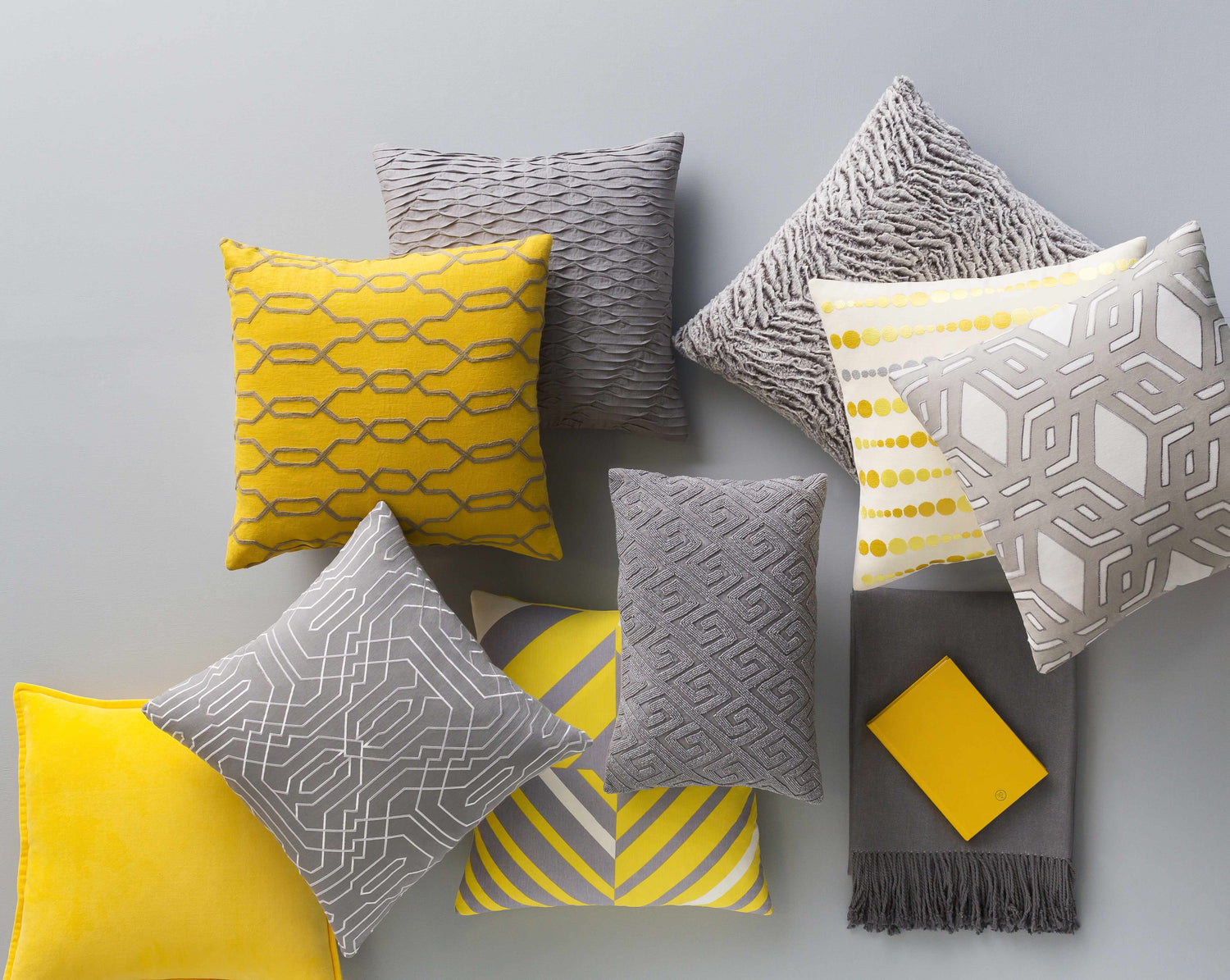 Coningsby Mustard Square Throw Pillow - Clearance