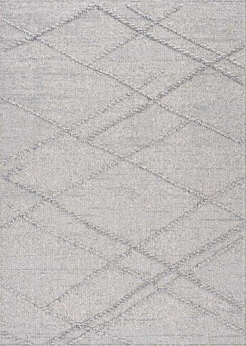 Close-up of the Baqer Taupe & Gray Textured Performance Rug, featuring a subtle geometric pattern and soft, neutral colors. Design-Rectangle-46