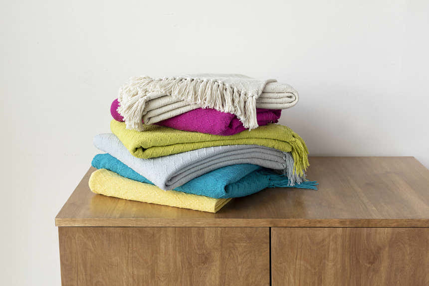 Chiconcuac Olive Throw Blanket - Clearance