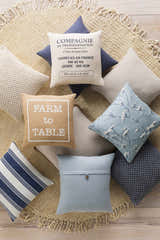 Holmfirth Pale Blue Solid Button Throw Pillow