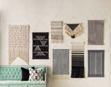 Lyndell Gray and Beige Geometric Wall Hanging