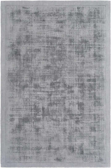 Close-up of the Alcester Gray Premium Sheen Carpet, a hand-loomed viscose rug with a subtle striped texture. Design-Rectangle-576
