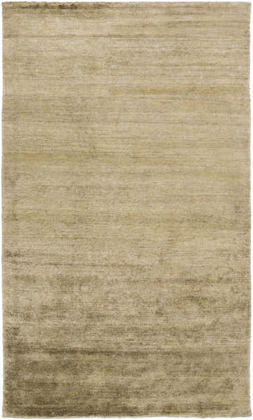 Close-up of the hand woven Aumsville Area Rug in olive. Viscose rug with subtle texture. Design-Rectangle-58