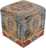 Gretna Mustard Ottoman Pouf