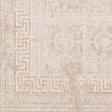 Close-up of the Terlingua Blush Greek Mosaic Carpet showing the blush, tan, and brown mosaic-style pattern. Swatch