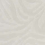 Close-up of the Benzonia 3D White Zebra Rug. Light beige rug with a raised zebra stripe pattern and subtle texture. Swatch