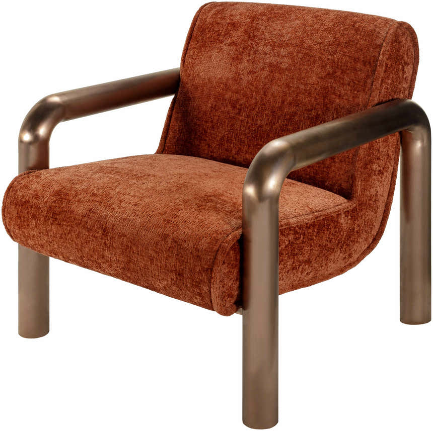 Brezolles Burnt Orange Accent Chair - Clearance