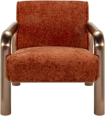 Brezolles Burnt Orange Accent Chair - Clearance