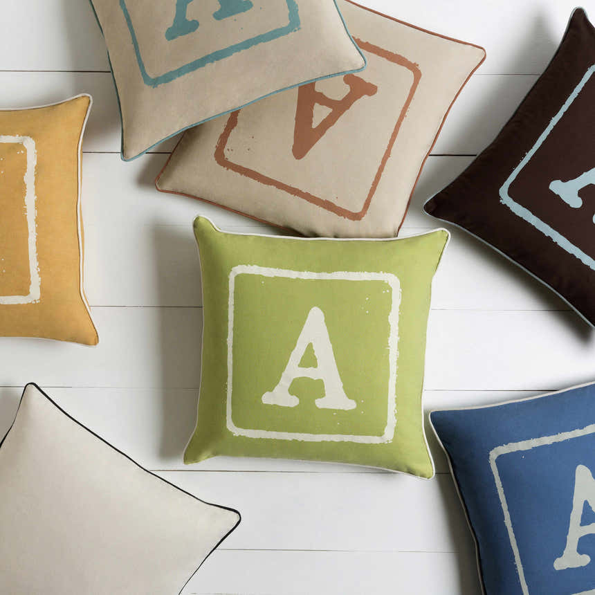 Wanguri Letter A Throw Pillow - Clearance