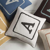 Dianella Letter A Square Throw Pillow - Clearance
