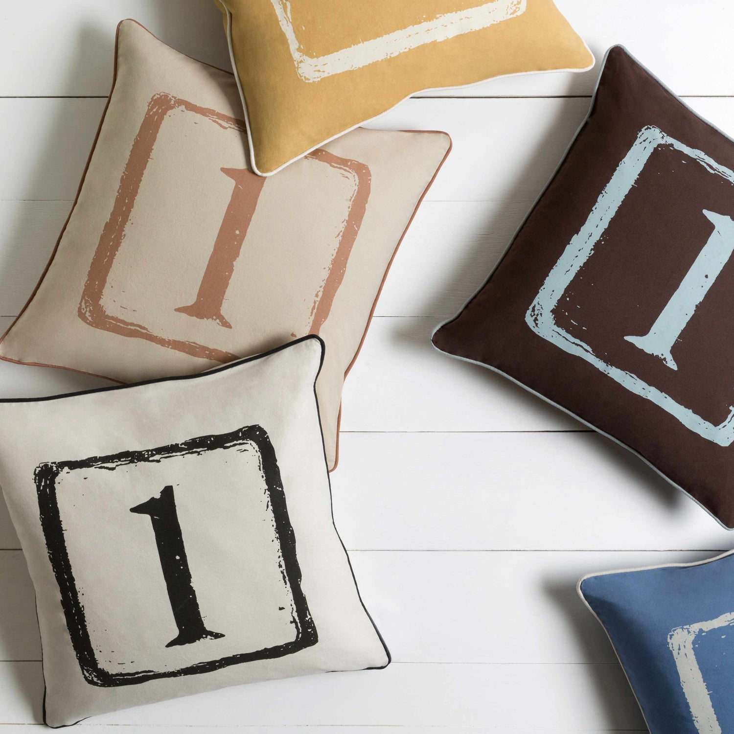 Irchester Number 1 Blue Throw Pillow - Clearance