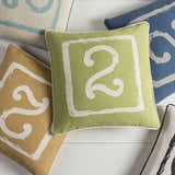 Bulford Pastel Green Number 2 Throw Pillow - Clearance