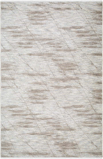 Close-up of the Utari Cream Area Rug featuring a contemporary design with gray, white, and dark red hues. Design-Rectangle-57