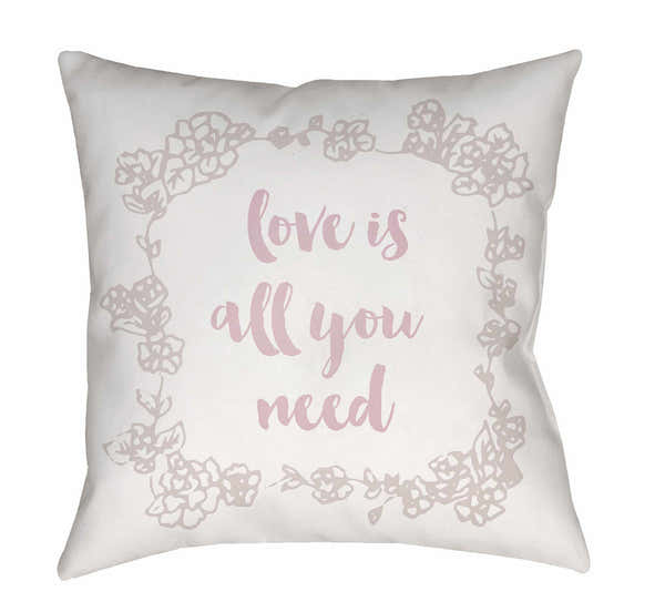 Love Is All You Need Decorative Outdoor Throw Pillow