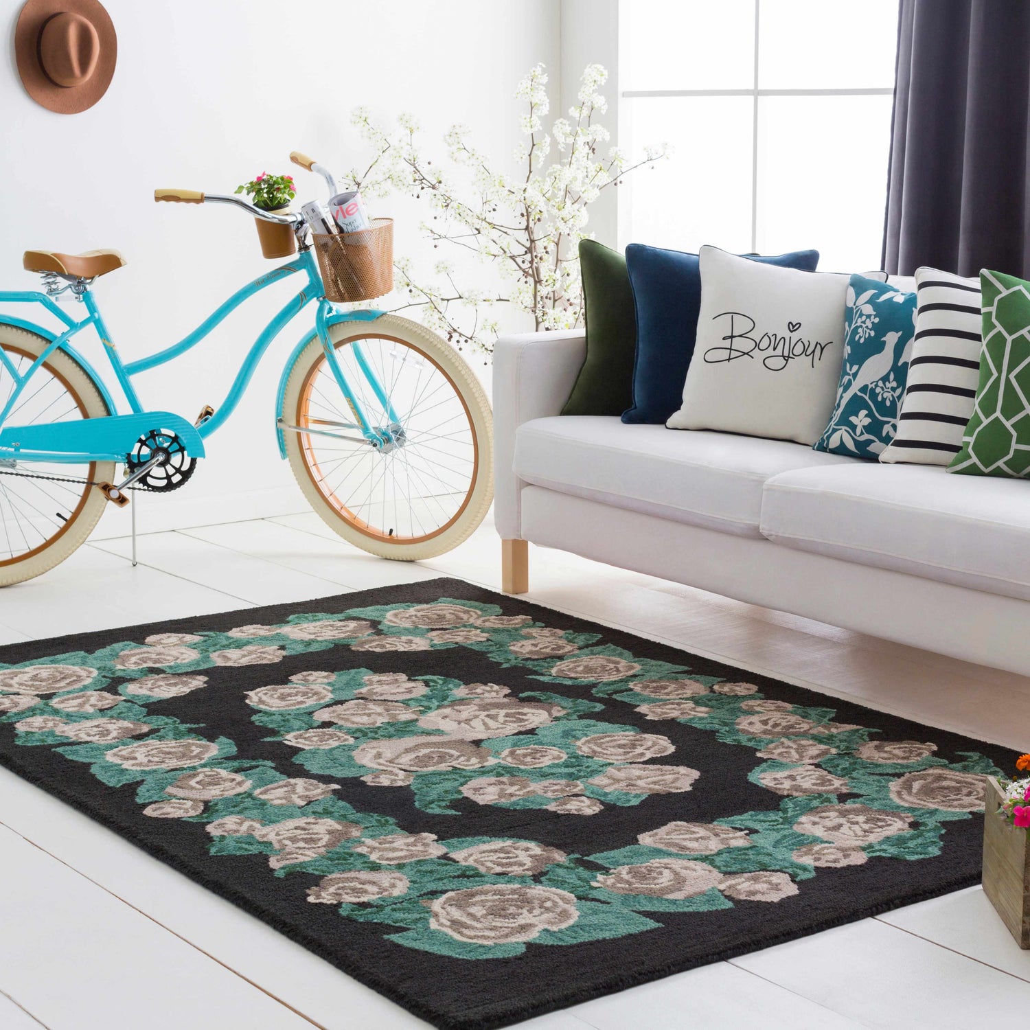 Warrington Navy Square Throw Pillow - Clearance