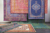 Assorted Bethesda Area Rugs in burgundy, pink, gray, and seafoam, hand-knotted wool rugs. Styleshot