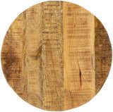 Bungsuan Natural Wood End Table with wheels