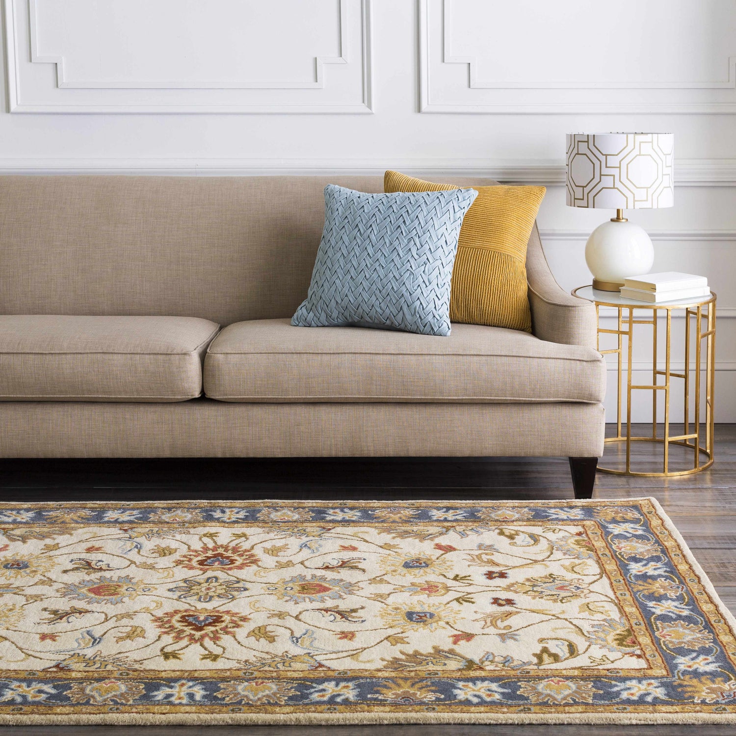 Cade Mustard Square Throw Pillow - Clearance