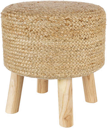 Tagaytay Natural Wood Stool Ottoman - Clearance