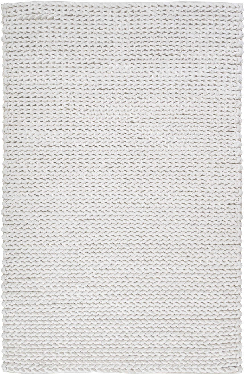 Close-up of the cream Christoval Area Rug showing its hand woven, braided texture and natural fibers. Design-Rectangle-58